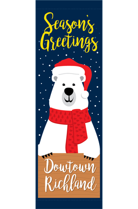 Santa Bear - Street Banner - Holiday 2020