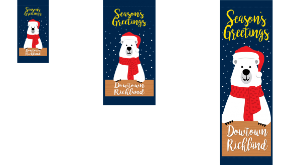 Santa Bear - Street Banner - Holiday 2020