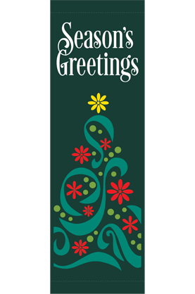 Filigree Tree - Holiday - Street Banners - Kalamazoo Banner Works