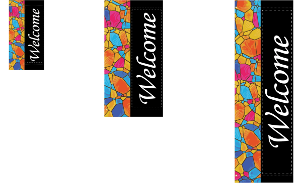 Mosaic Welcome | Spring and Summer | Ready to Print Street Banners