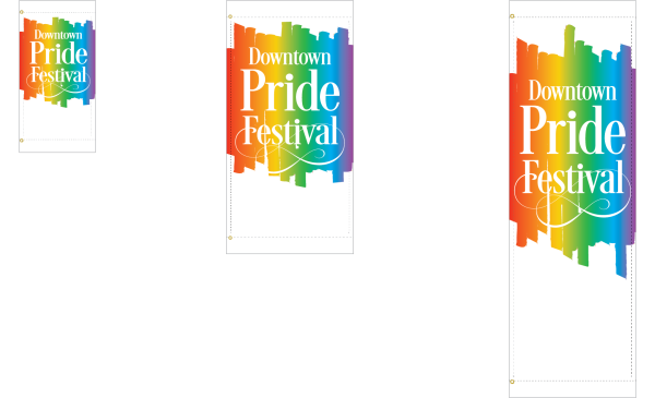 Painted Rainbow | Pride Banners | Ready to Print Street Banners